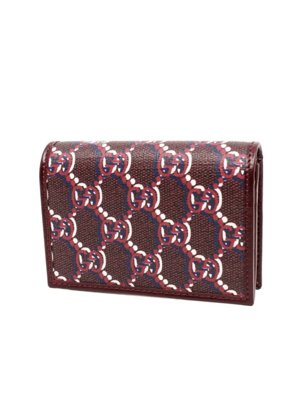 NEW Gucci Card Case Wallet GG Shadow Print Dark Red 795044 FADM0 6242 - Picture 2 of 8